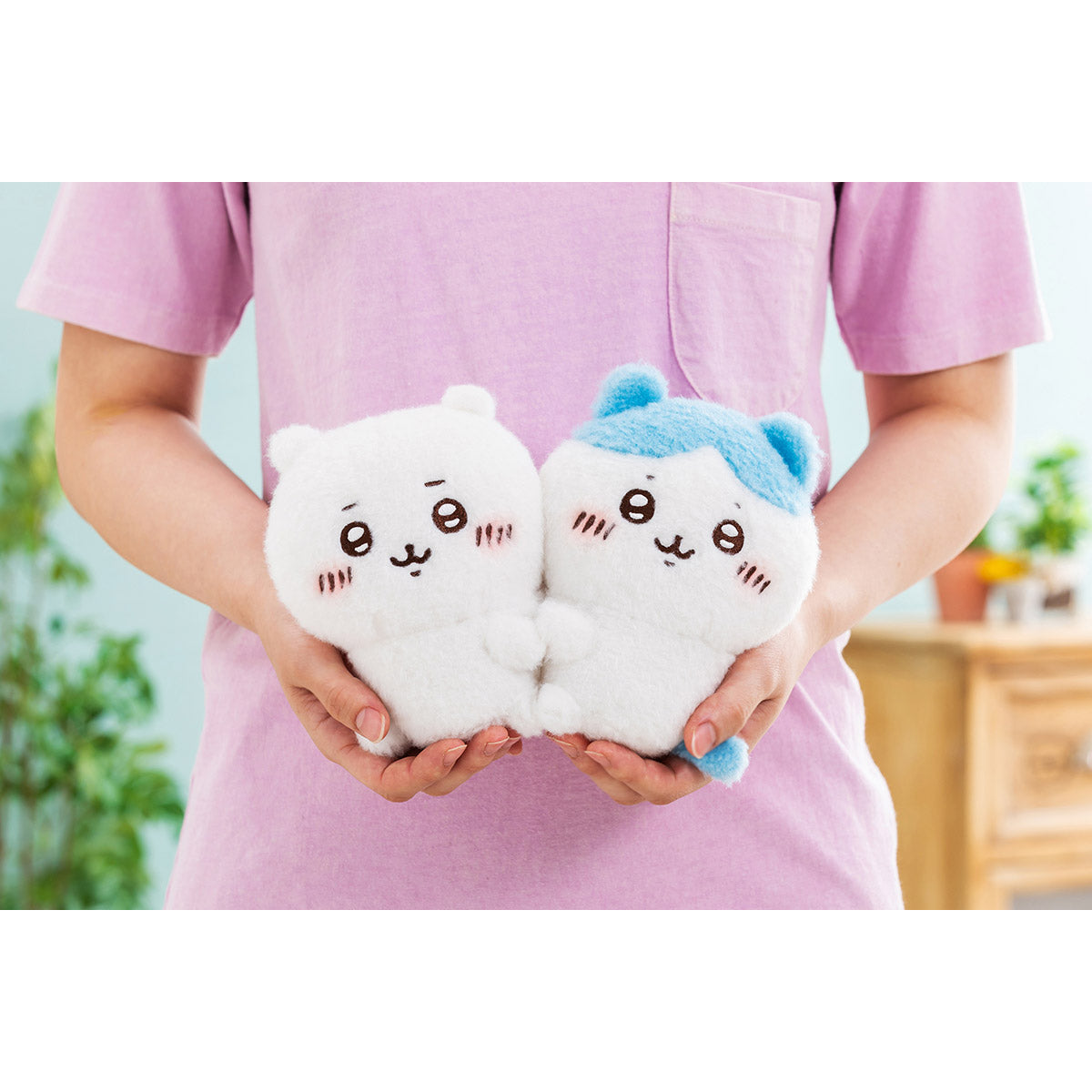 Chiikawa Fluffy Plush (Squished Chiikawa & Hachiware)