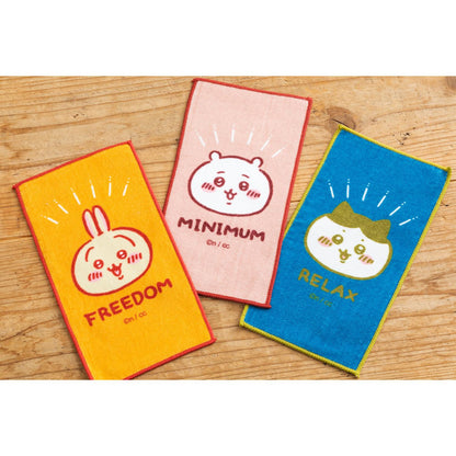 ちいかわ キャンプへGO! 3枚セットタオル（ビビッドカラー）