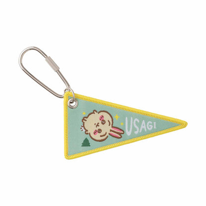 치이카와 캠프GO! 직조 플래그 키홀더 (우사기)