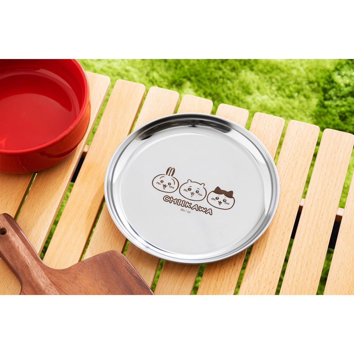 치이카와 캠프GO! 스테인리스 접시 18cm