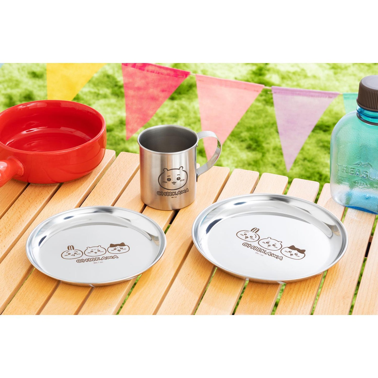 치이카와 캠프GO! 스테인리스 접시 16cm