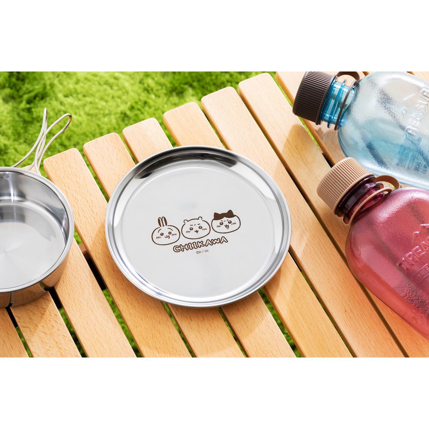 치이카와 캠프GO! 스테인리스 접시 16cm