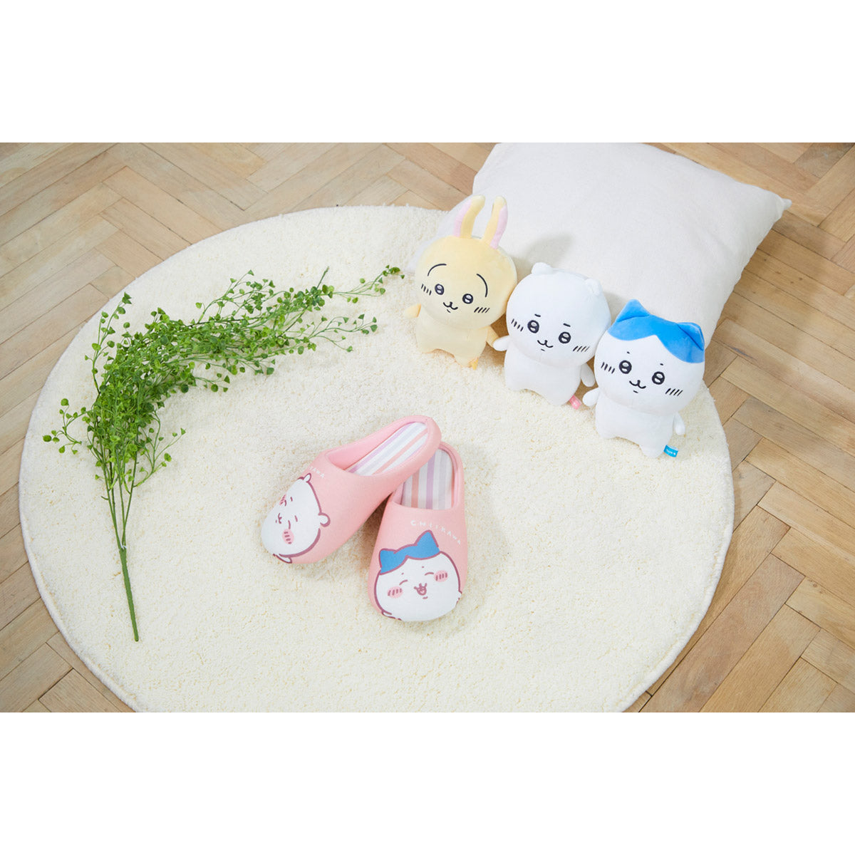 Chiikawa Striped Room Shoes PI