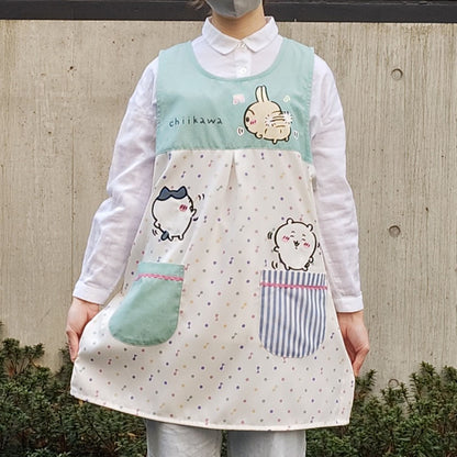 Chiikawa Tablier Apron (Music Note Dots GR)