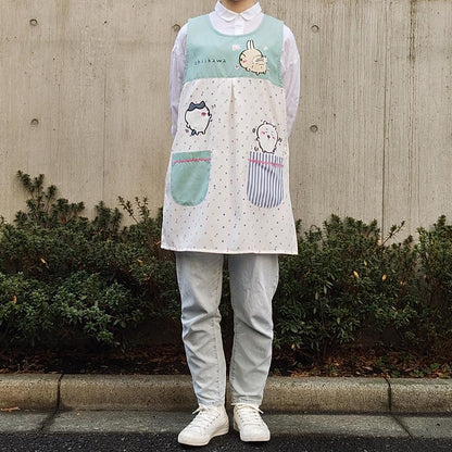 Chiikawa Tablier Apron (Music Note Dots GR)