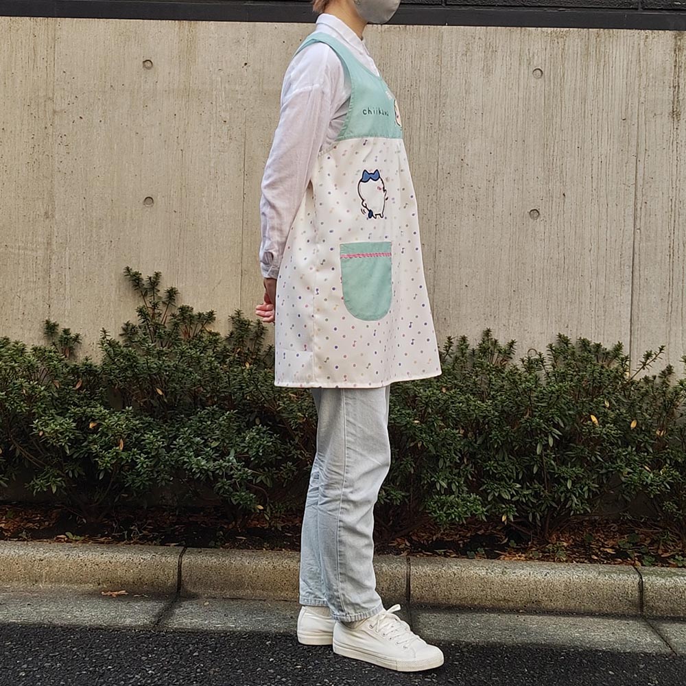 Chiikawa Tablier Apron (Music Note Dots GR)