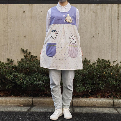 Chiikawa Tablier Apron (Music Note Dots BL)