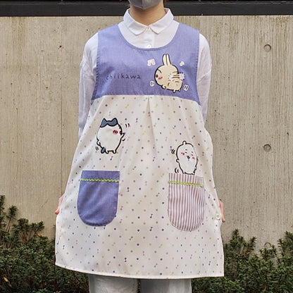 Chiikawa Tablier Apron (Music Note Dots BL)