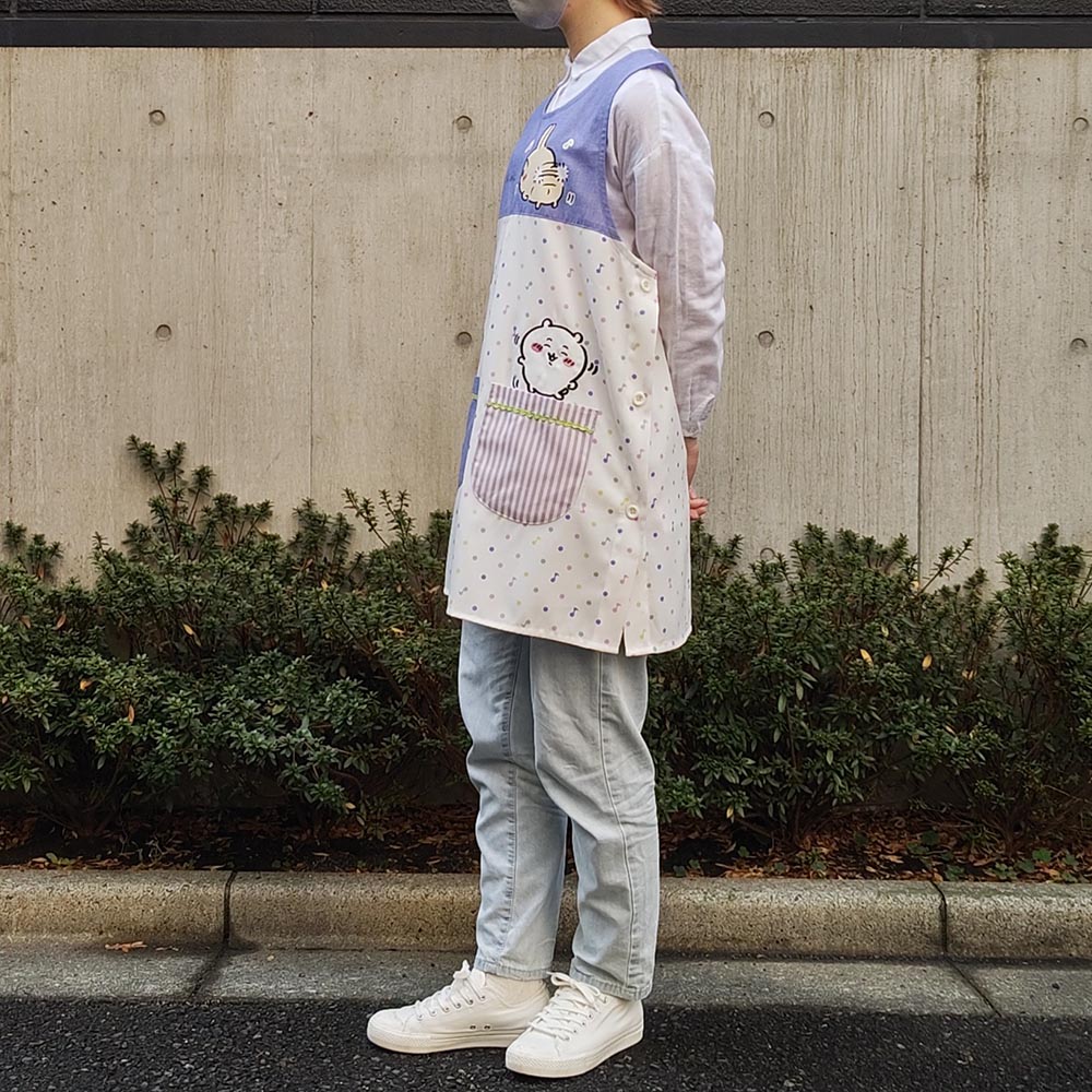 Chiikawa Tablier Apron (Music Note Dots BL)