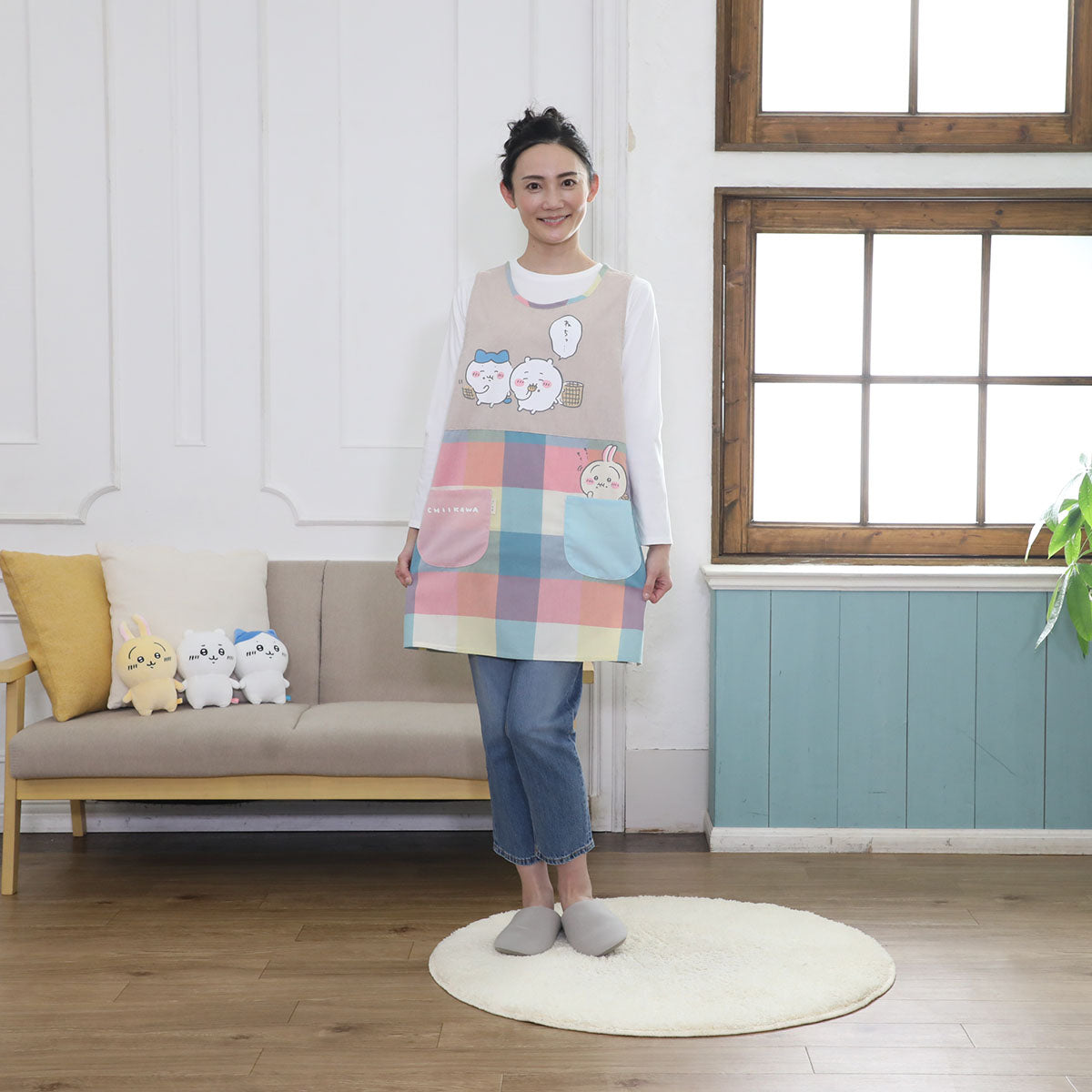 Chiikawa Checkered Switch Apron