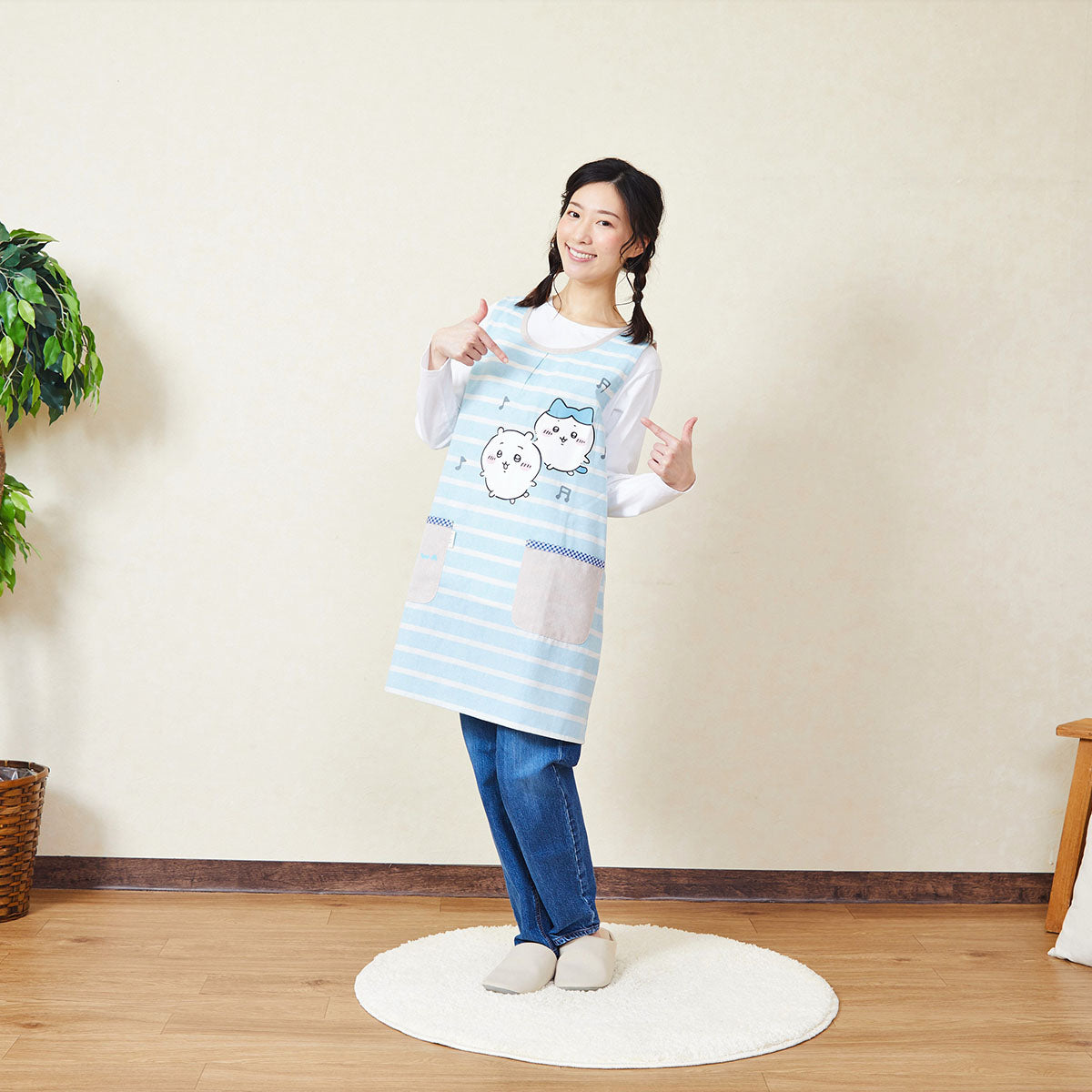 ちいかわ ボーダーエプロン