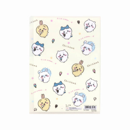 吉伊卡哇 A5透明文件夾3P（冰淇淋）