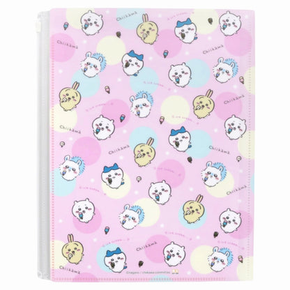 ちいかわ クリアファイル6P+ファスナーケース（アイス）