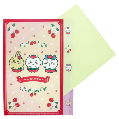 ちいかわ ダイカットクリアファイル5P（いちごパンツ）