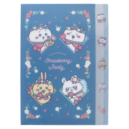 Chiikawa Die-Cut Clear File 5P (Strawberry Cape)