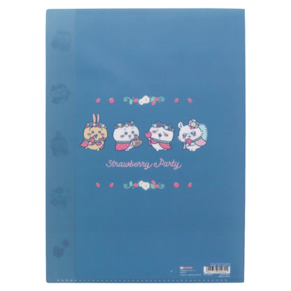 Chiikawa Die-Cut Clear File 5P (Strawberry Cape)