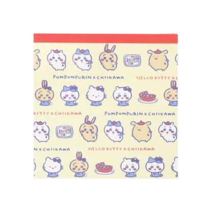 치이카와×산리오 캐릭터즈 스퀘어 메모 (크림)