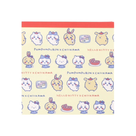 ちいかわ×サンリオキャラクターズ スクエアメモ（クリーム）