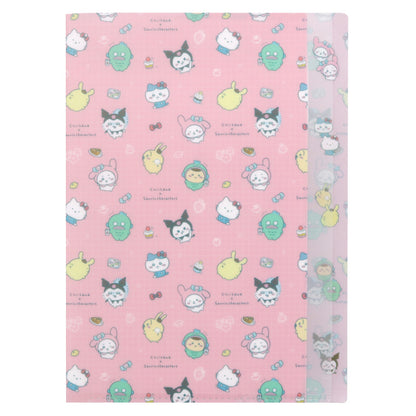 ちいかわ×サンリオキャラクターズ ダイカットクリアファイル5P（ピンク）