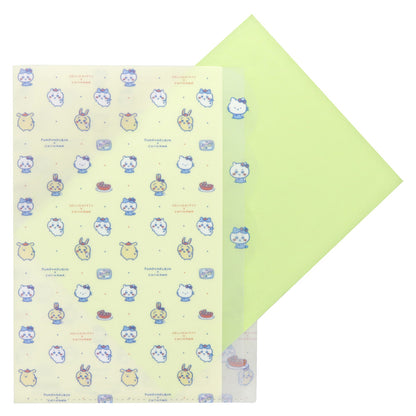 Chiikawa x Sanrio Characters Die-Cut Clear File 5P (Cream)