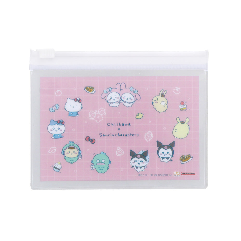 Chiikawa x Sanrio Characters Case-Attached Flake Stickers (Pink)