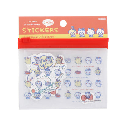 吉伊卡哇×三麗鷗角色們 附盒雪花貼紙（紅色）