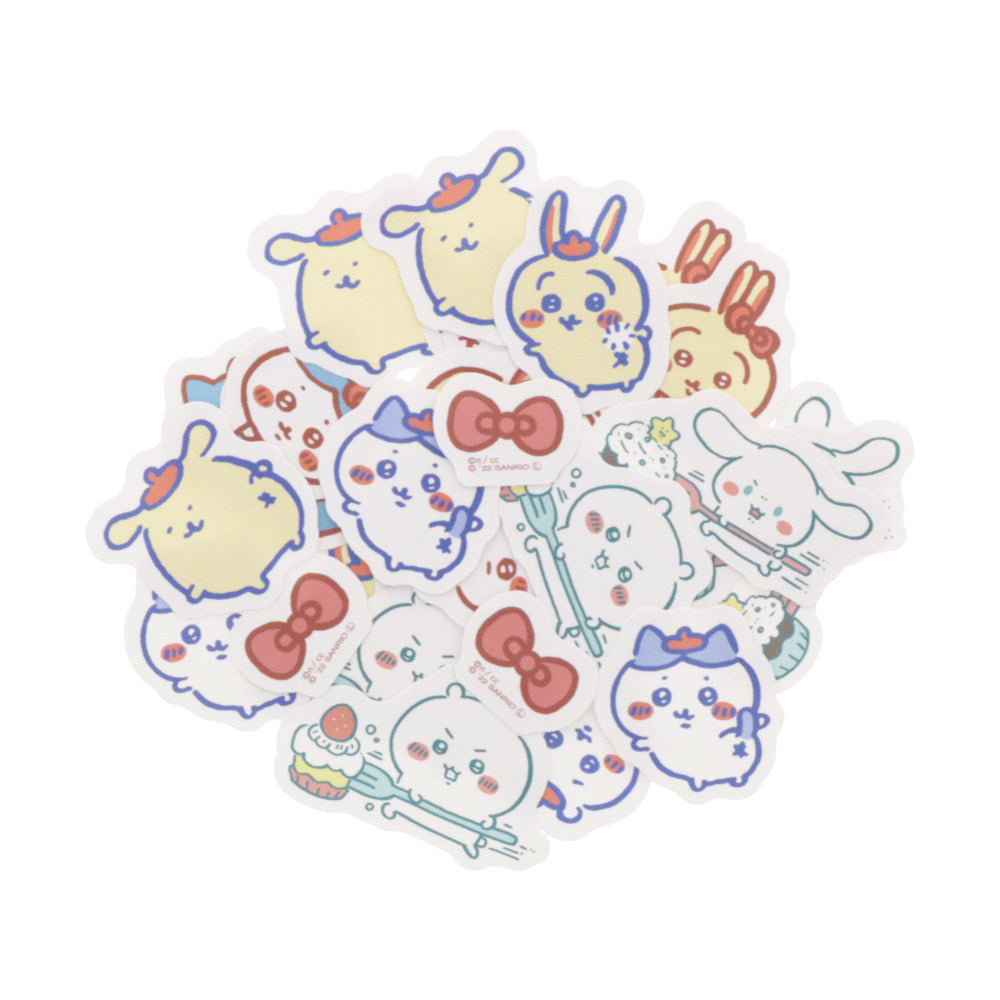 吉伊卡哇×三麗鷗角色們 附盒雪花貼紙（紅色）