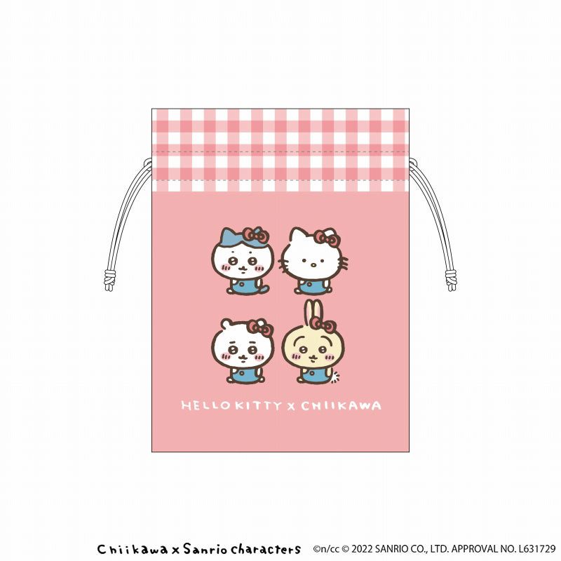 ちいかわ×サンリオキャラクターズ 豆巾着（HELLO KITTY×CHIIKAWA）