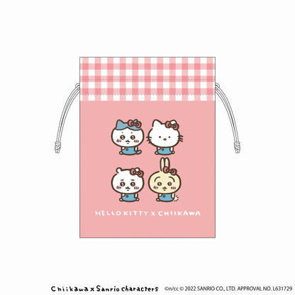 ちいかわ×サンリオキャラクターズ 豆巾着（HELLO KITTY×CHIIKAWA）