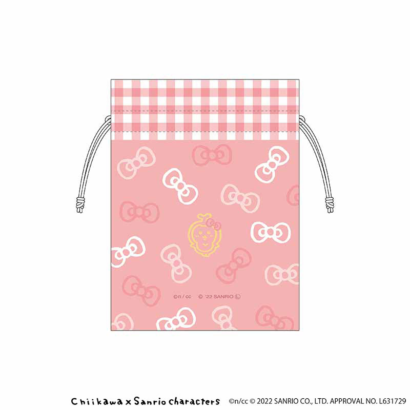 ちいかわ×サンリオキャラクターズ 豆巾着（HELLO KITTY×CHIIKAWA）
