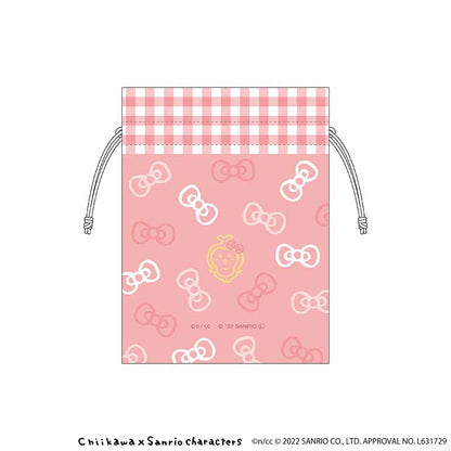 ちいかわ×サンリオキャラクターズ 豆巾着（HELLO KITTY×CHIIKAWA）