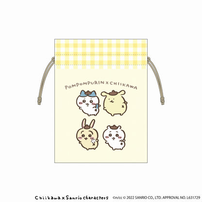 吉伊卡哇×三麗鷗角色 豆子布袋（POMPOMPURIN×CHIIKAWA）
