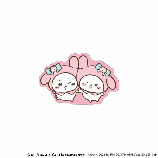 Chiikawa × Sanrio Characters Acrylic Clip (My Melody Chiikawa)