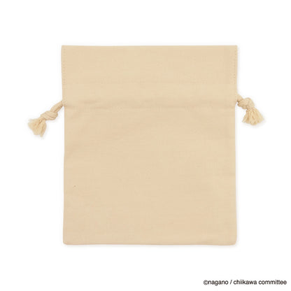 Chiikawa Fluffy Patch Drawstring Bag (Usagi)