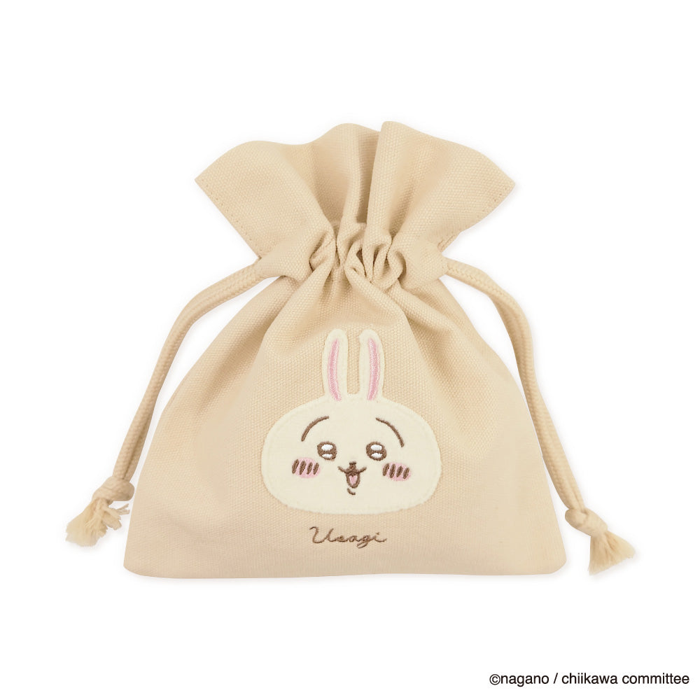 Chiikawa Fluffy Patch Drawstring Bag (Usagi)