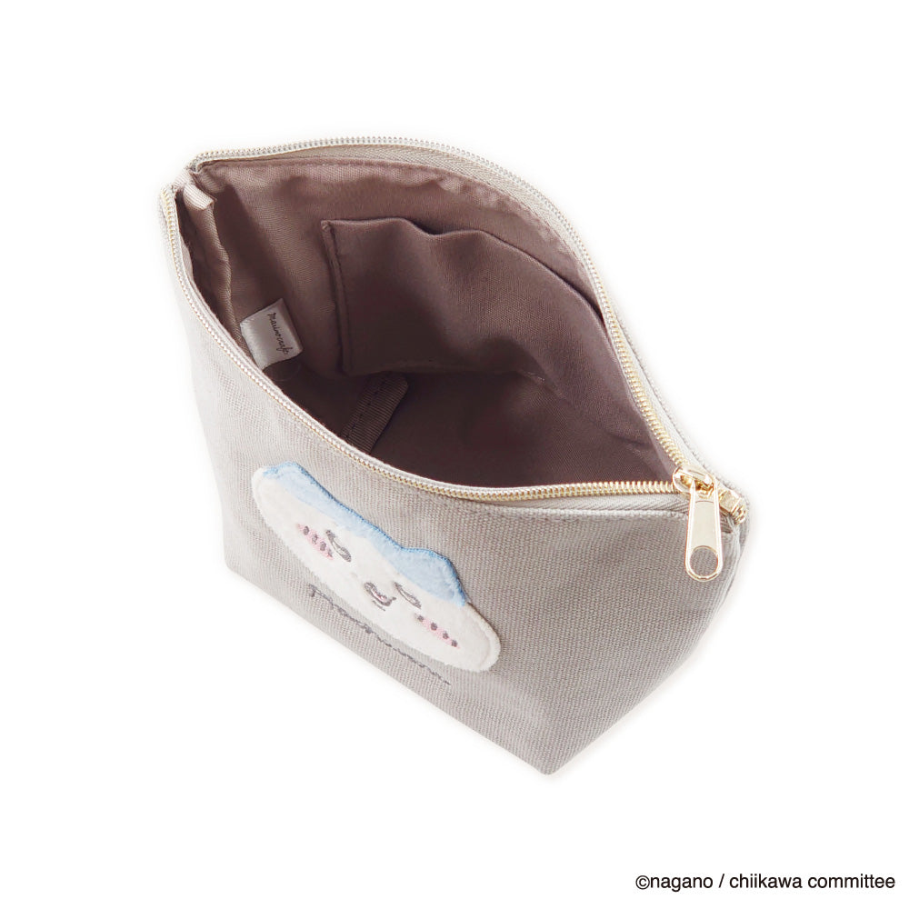 Chiikawa Fluffy Patch Boat-Shaped Pouch (Hachiware)