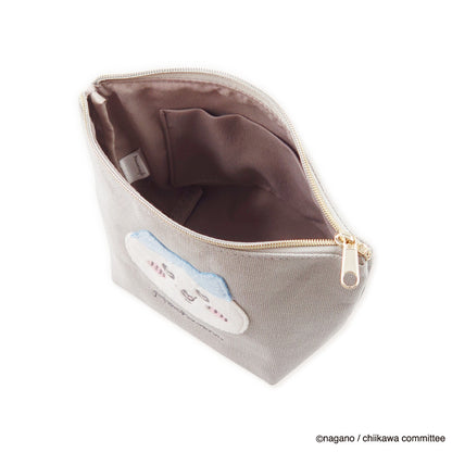 Chiikawa Fluffy Patch Boat-Shaped Pouch (Hachiware)