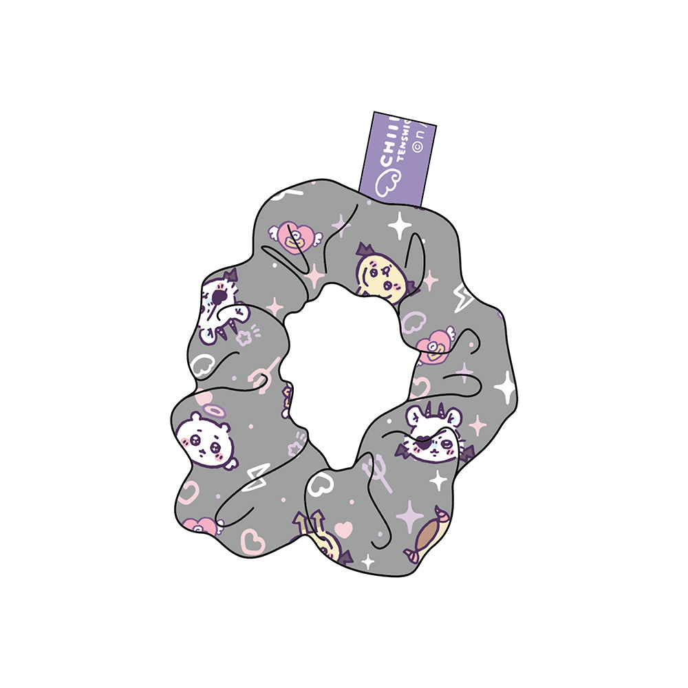 ちいかわ てんし♡あくま シュシュ＆スカーフ BK