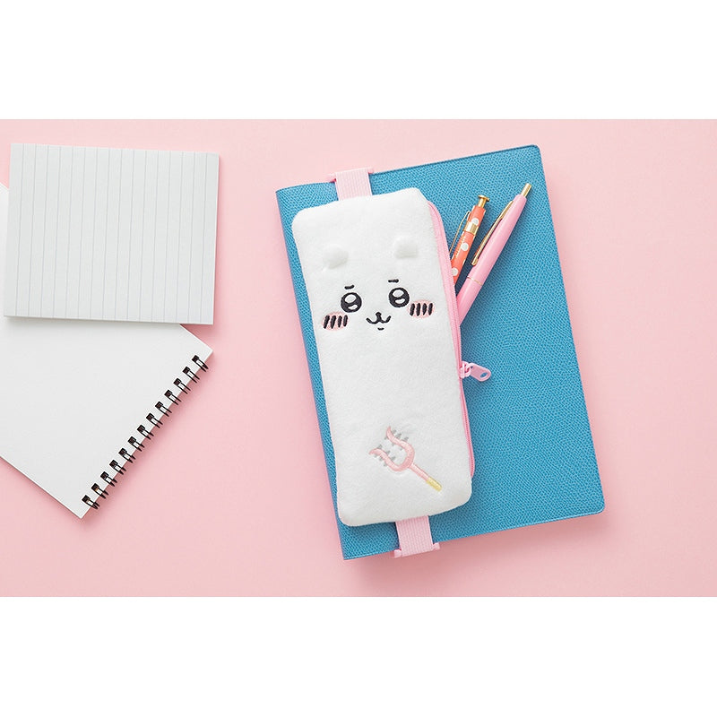 Chiikawa Flat Plush Pen Pouch (With Rubber Band for Attachment to Planner, etc.) (Chiikawa)