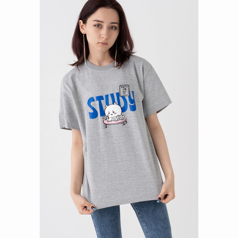 ちいかわ お勉強 Tシャツ(杢グレー)