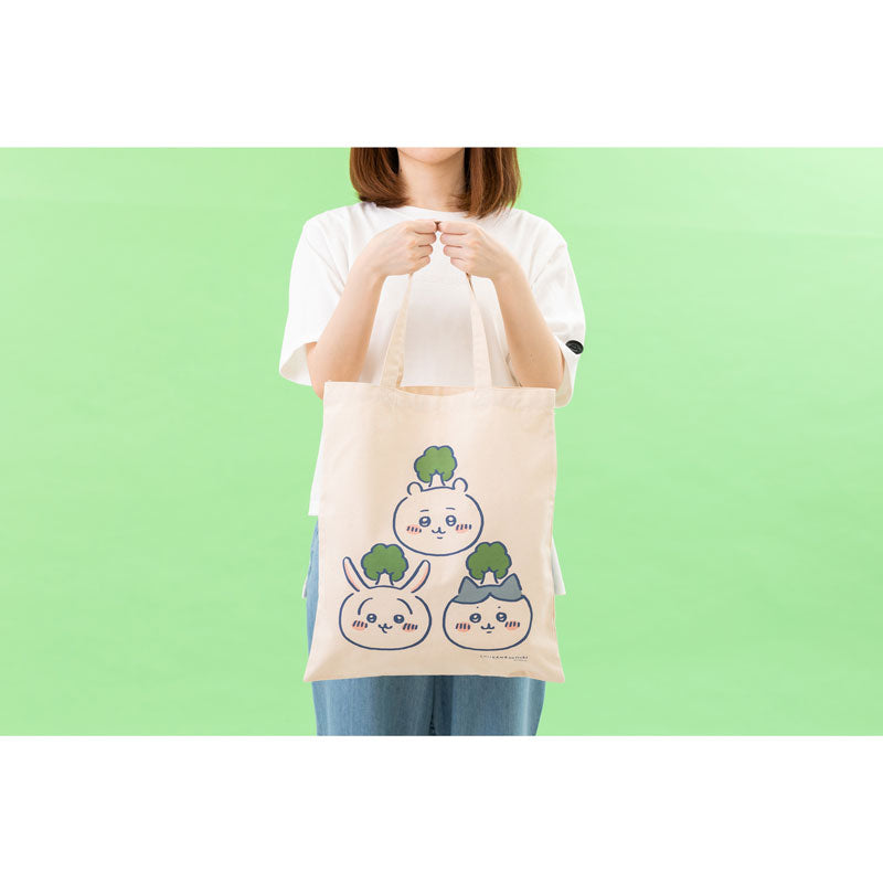 치이카와 치이카와의 숲 평평한 큰 토트백