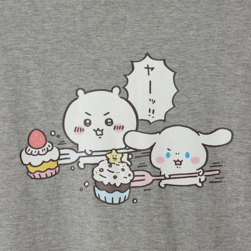 ちいかわ×サンリオキャラクターズ ドルマンワンピ ちいかわ×シナモロール ヘザーグレー FREE