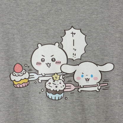 ちいかわ×サンリオキャラクターズ ドルマンワンピ ちいかわ×シナモロール ヘザーグレー FREE