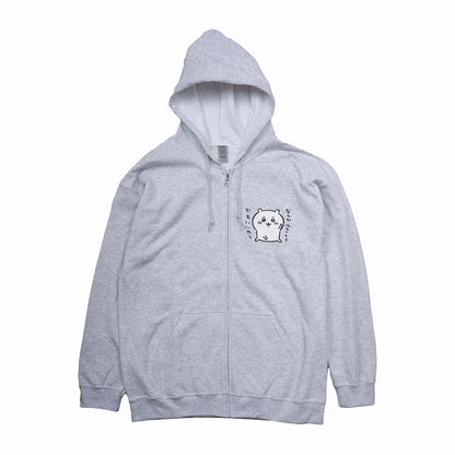 ちいかわ ポーズ ZIPパーカ 杢グレー