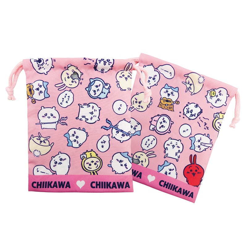 Chiikawa 3P Drawstring Pouch
