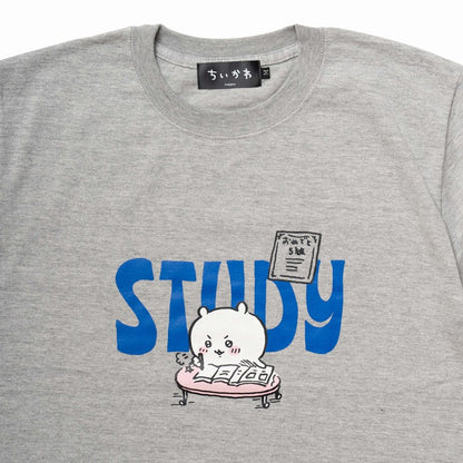 ちいかわ お勉強 Tシャツ(杢グレー)