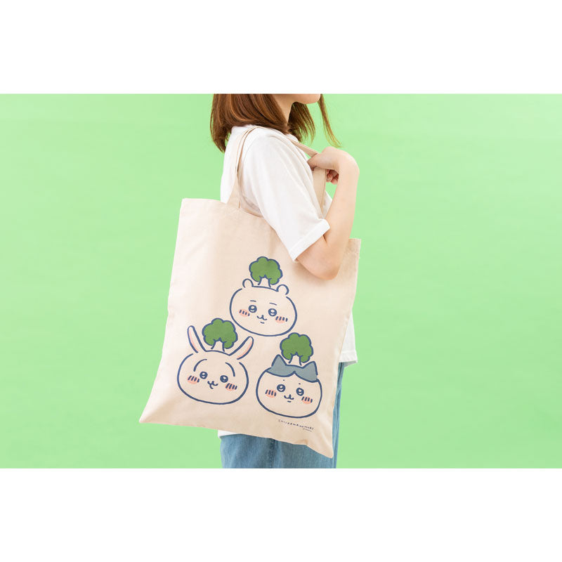 치이카와 치이카와의 숲 평평한 큰 토트백