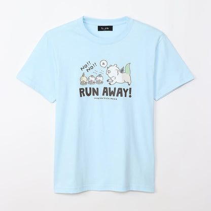 Magical Chiikawa T-Shirt RUN AWAY Light Blue
