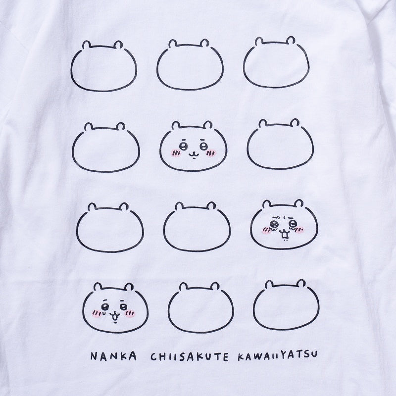 吉伊卡哇 臉部 長袖 T恤（白色）