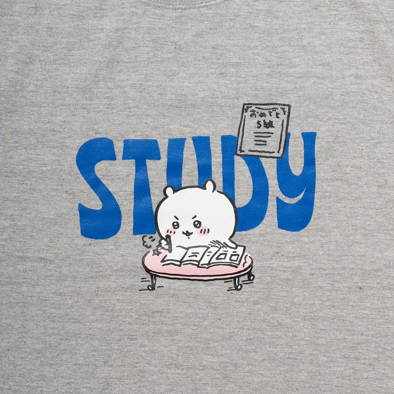 ちいかわ お勉強 Tシャツ(杢グレー)